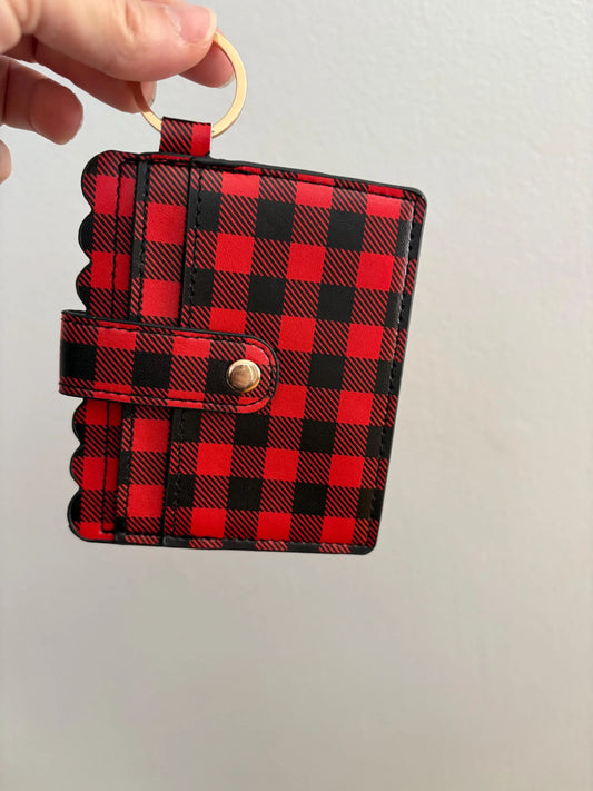 Red Plaid ID Wallet