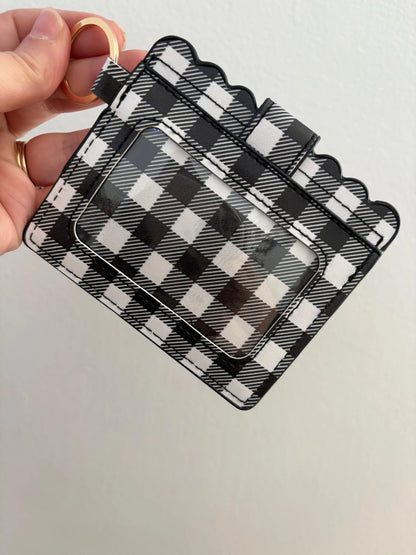 Black/White Plaid ID Wallet