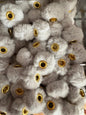 Fuzzy Spacer beads - gray