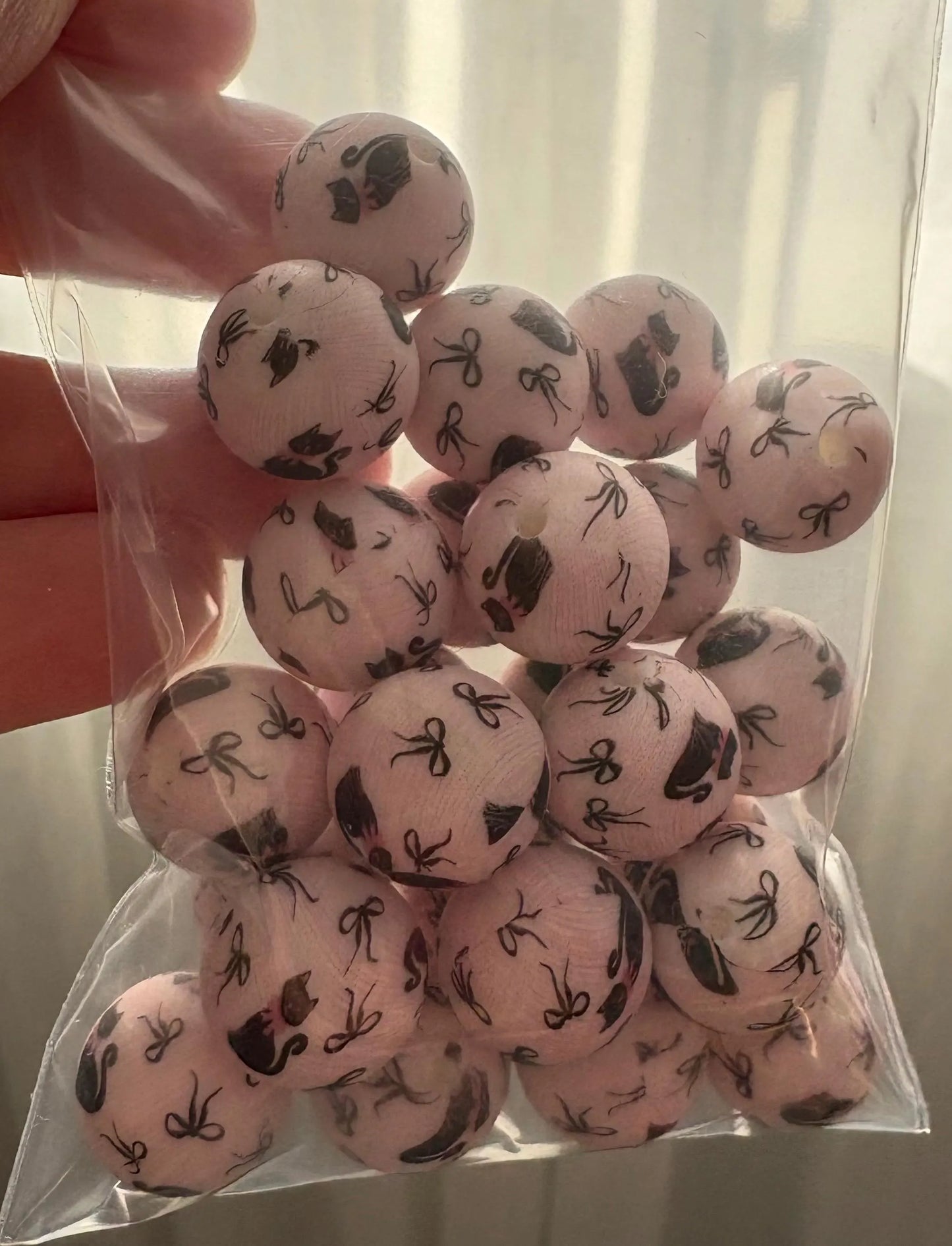 Black Cat Silicone Beads