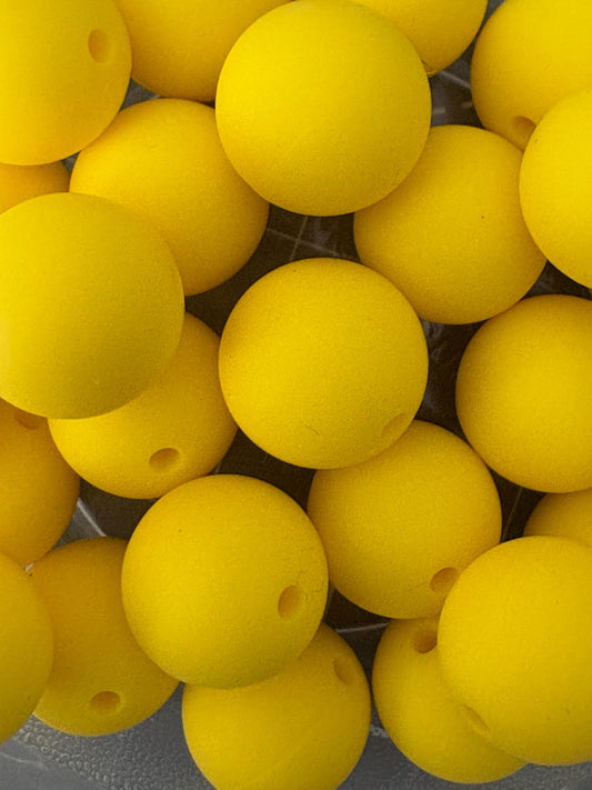 Yellow Silicone Beads