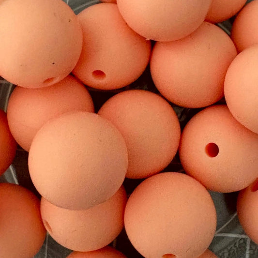 Peach Silicone Beads