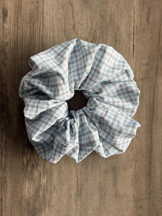 Cloudy Gingham Scrunchie