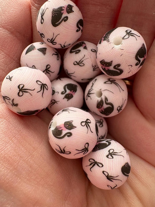 Black Cat Silicone Beads