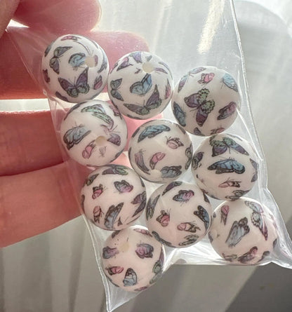 Butterfly Silicone Beads