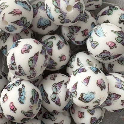 Butterfly Silicone Beads
