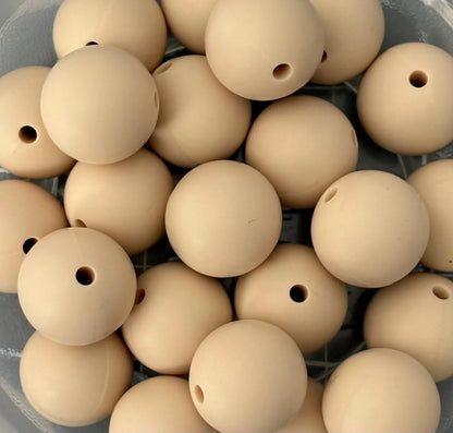 Beige Silicone Beads