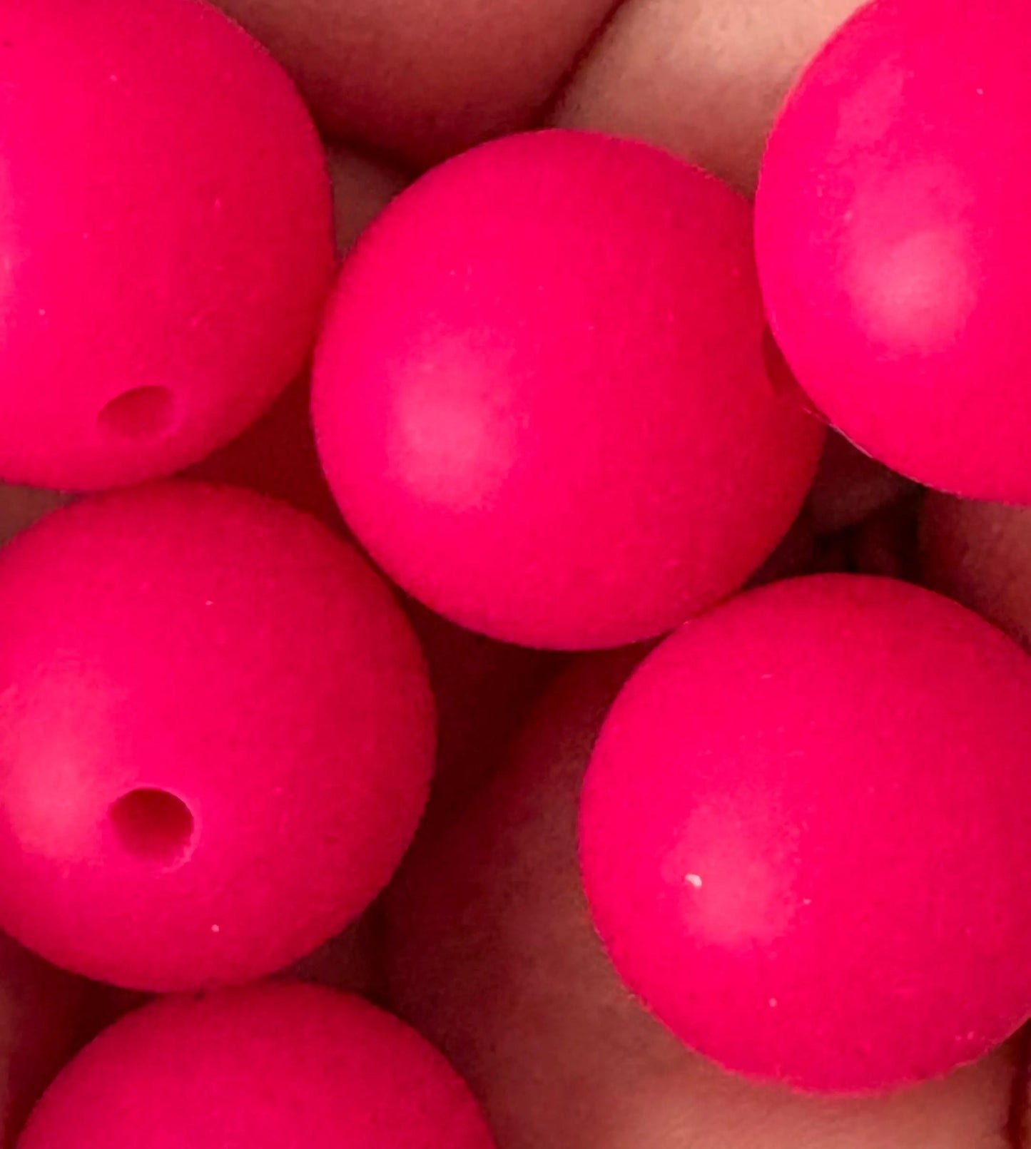 Fuchsia Silicone Beads