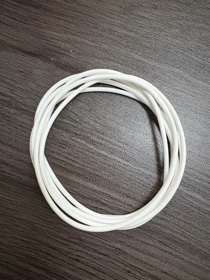 Women’s Silicone Jelly Bracelet - Stackable - set of 6 - size 8”  White