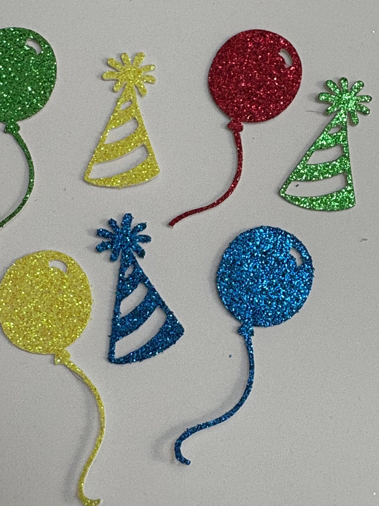 Birthday Hat And Balloon Glitter Confetti