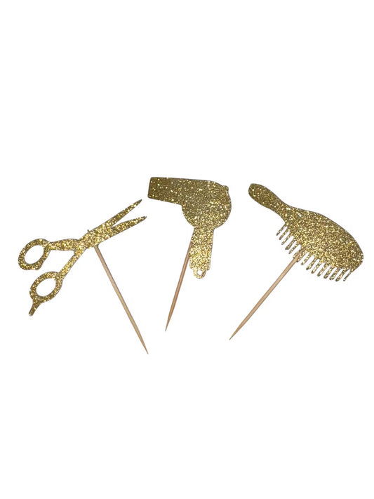 Hairdressing Cupcake Toppers