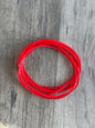 Women’s Silicone Jelly Bracelet - Stackable - set of 6 - size 8”  Red