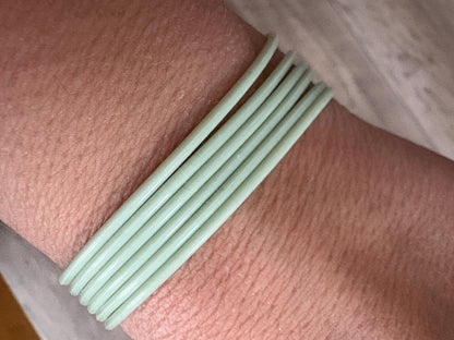 Women’s  Silicone Jelly Bracelets Sage 7"