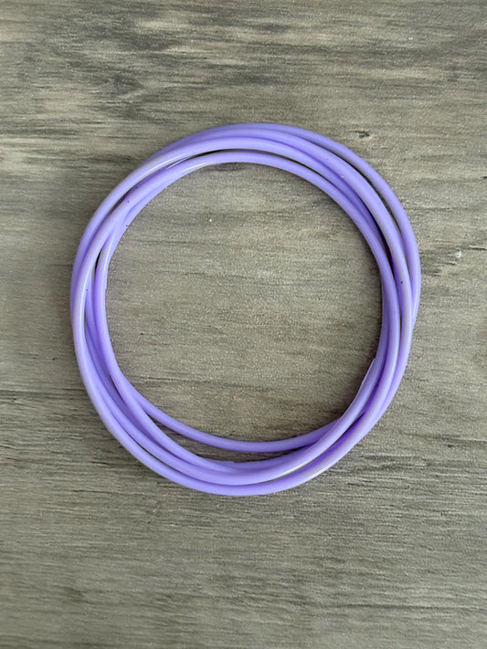 Women’s  Silicone Jelly  Bracelet - Lavender 7"