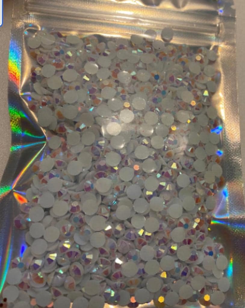 5mm Resin Jelly AB rhinestones White