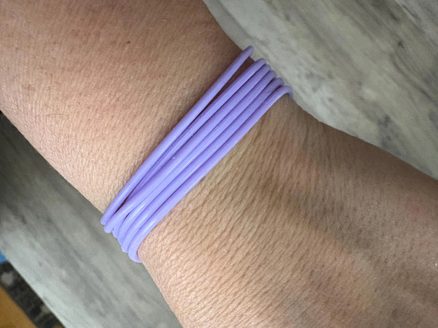 Women’s  Silicone Jelly  Bracelet - Lavender 7"