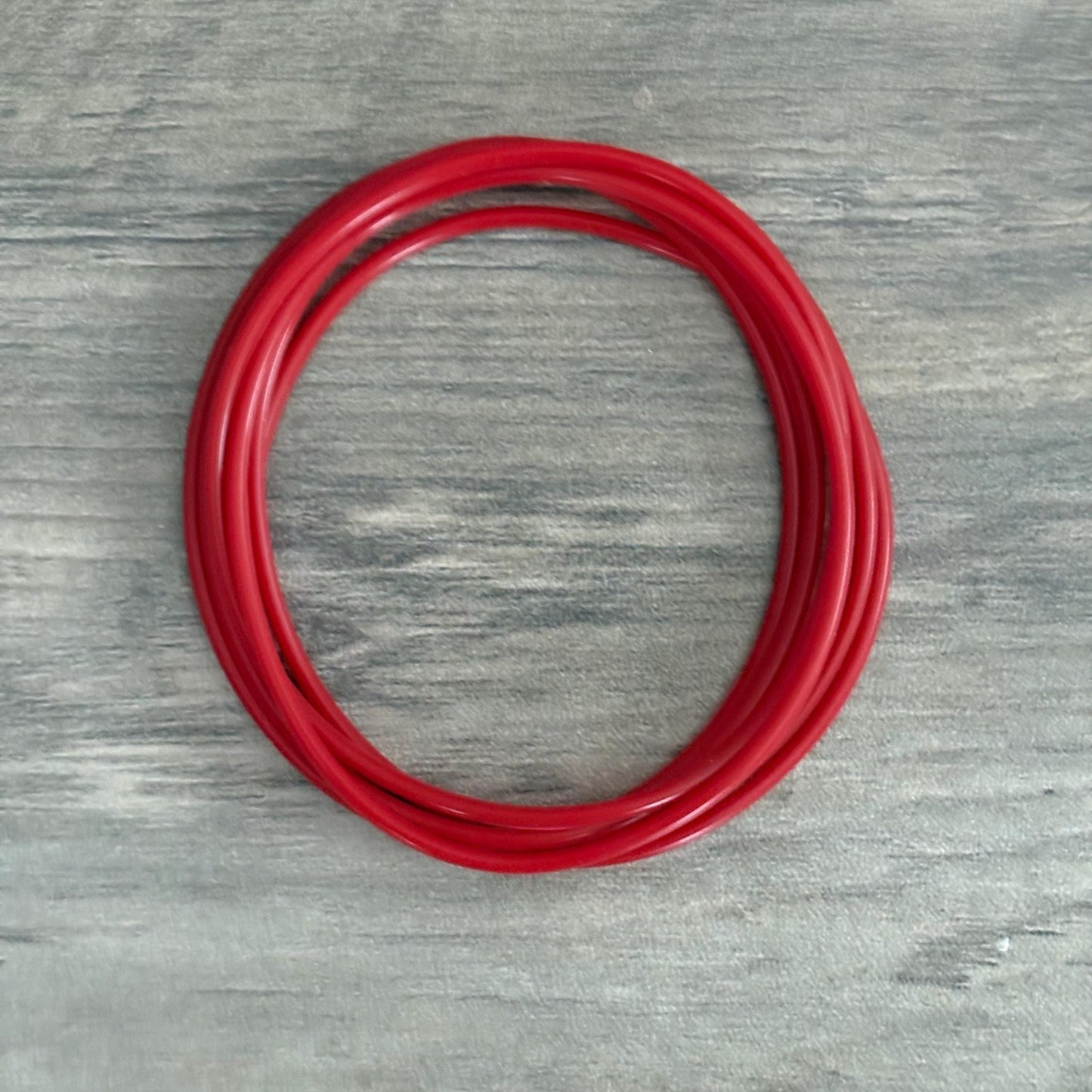 Women’s  Silicone Jelly Bracelets Cherry Red 7"