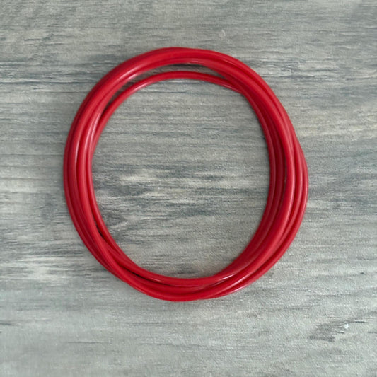 Women’s  Silicone Jelly Bracelets Cherry Red 7"