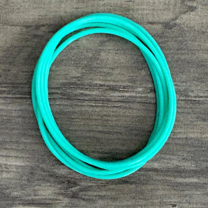 Women’s  Silicone Jelly Bracelets Turquoise 7"