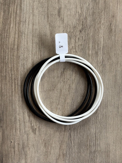 Women’s Silicone Jelly Bracelet - Black &White Stack