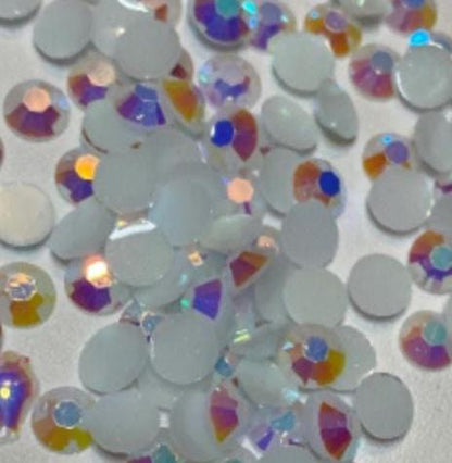 5mm Resin Jelly AB rhinestones White
