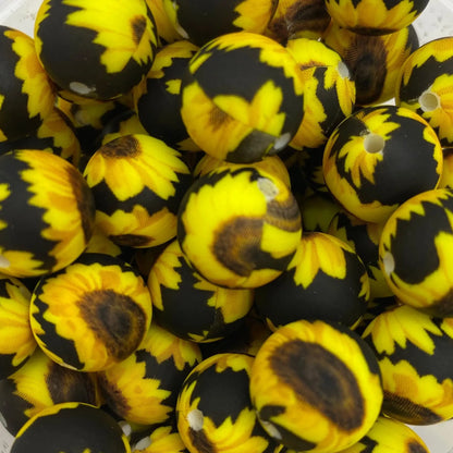 Sunflower Silicone Beads