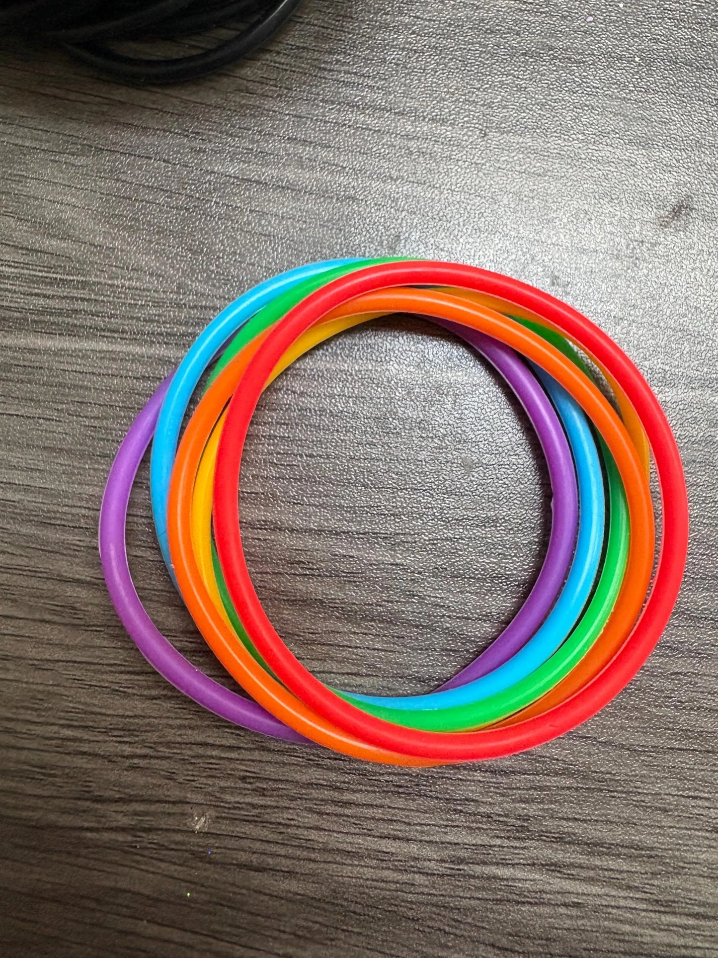 Silicone Jelly  Bracelet Rainbow Stack