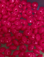 Opal Silicone Lentil Beads - Fuchsia