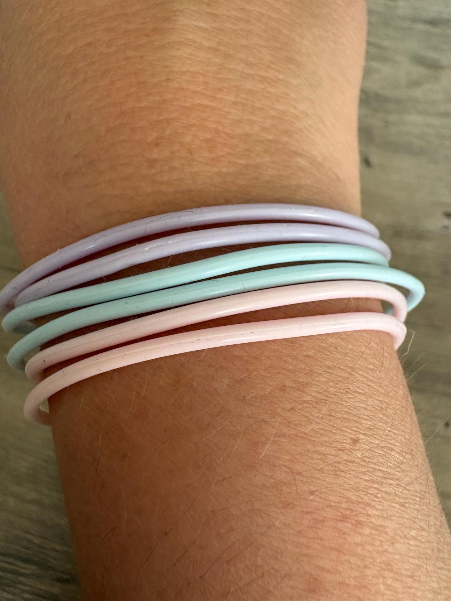 Women’s Silicone Jelly Bracelet - Cotton Candy Stack