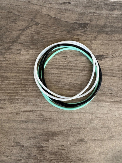 Women’s Silicone Jelly Bracelet - Mint Condition Stack