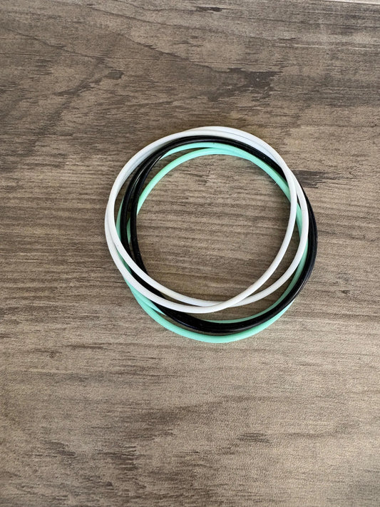 Women’s Silicone Jelly Bracelet - Mint Condition Stack