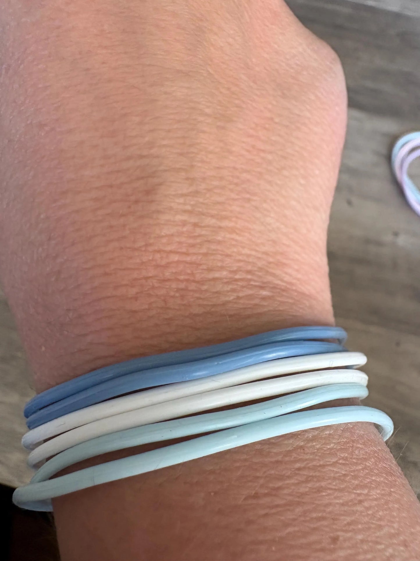 Women’s Silicone Jelly Bracelet -  Cloud Nine Stack