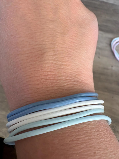 Women’s Silicone Jelly Bracelet -  Cloud Nine Stack