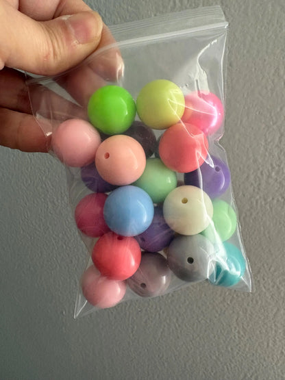 Acrylic Bead Assorted Mix  - 20mm - 25 CT