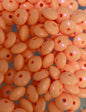 Opal Silicone Lentil Beads - Peach
