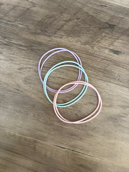 Women’s Silicone Jelly Bracelet - Cotton Candy Stack