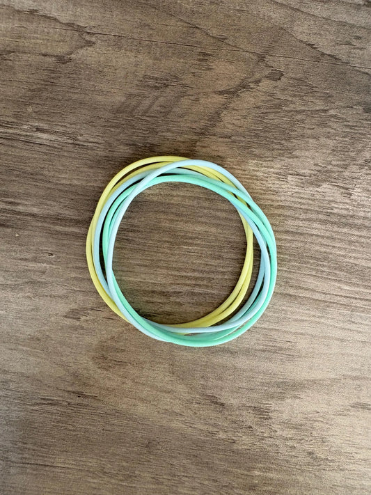 Women’s Silicone Jelly Bracelet -  Pool Party Stack