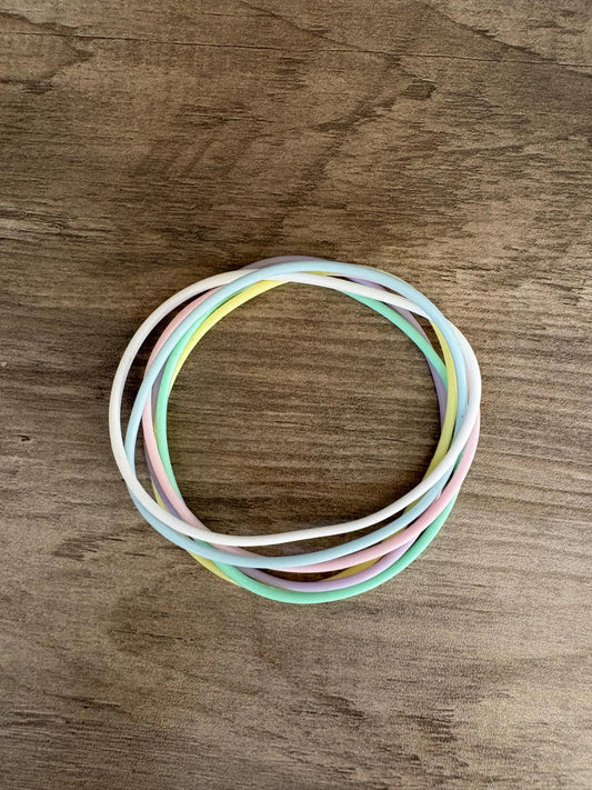 Women’s Silicone Jelly Bracelet - Pastel Paradise Stack