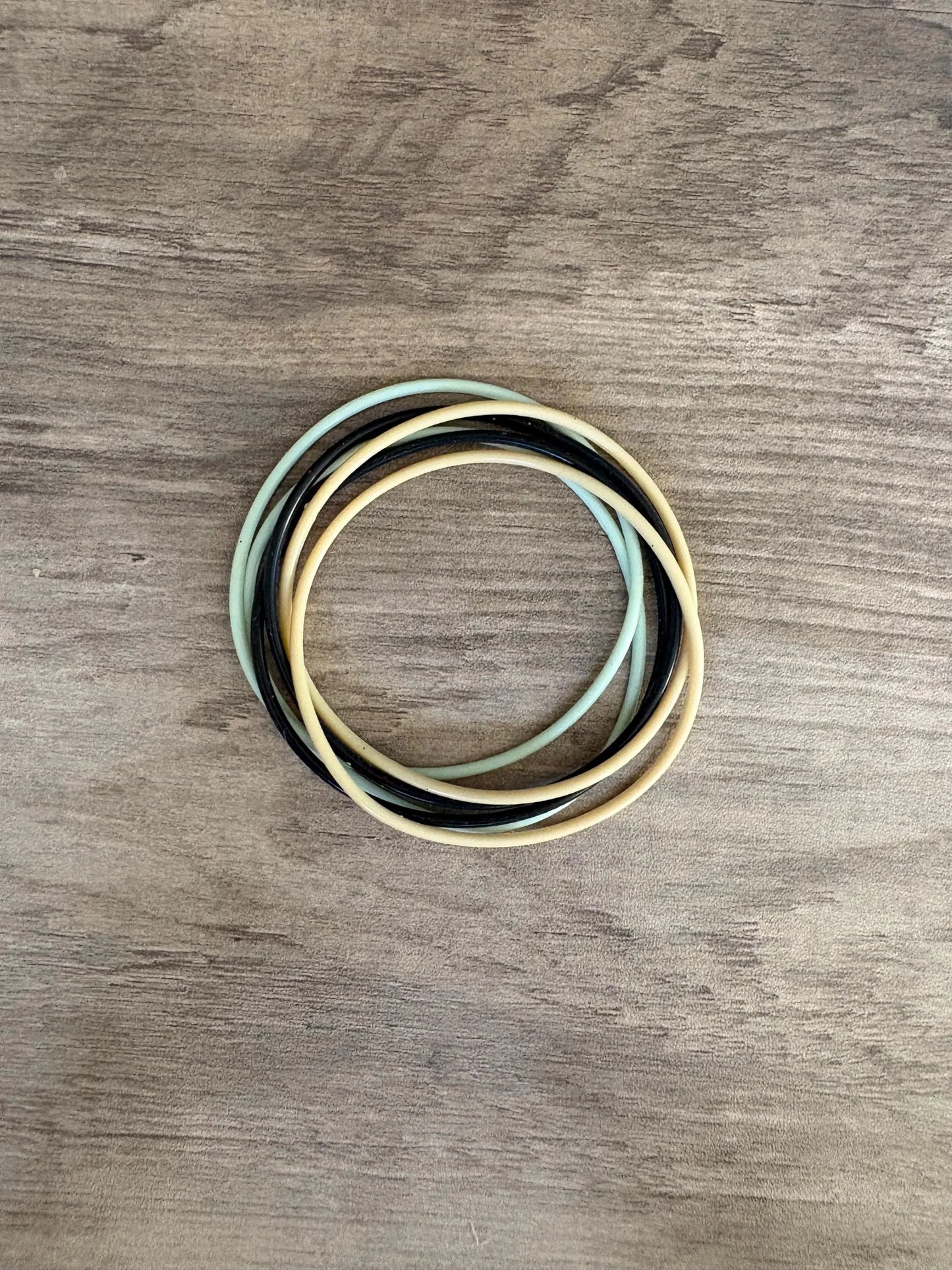 Women’s  Silicone Jelly Bracelets Olive Branch Stack