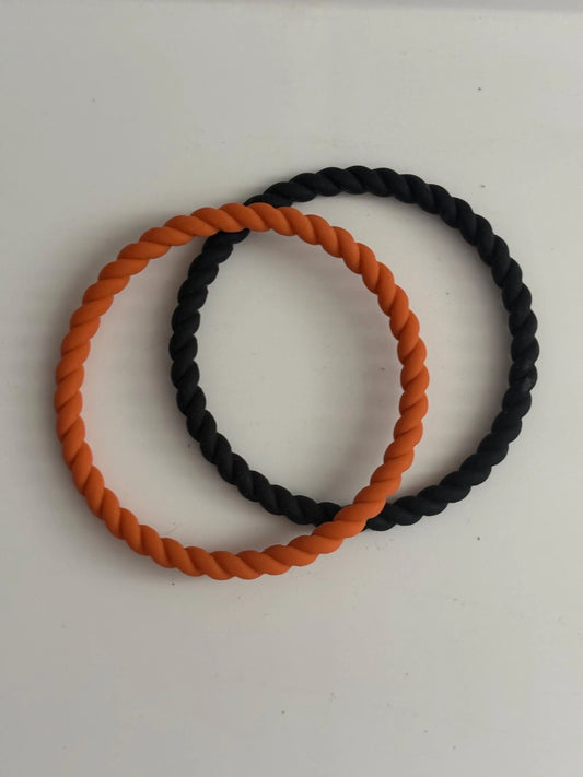 Spooky Season Stack Braided Silicone Bracelets