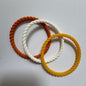 Candy Corn Stack Braided Silicone Bracelets