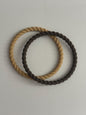Toasted Marshmallow  Stack Braided Silicone Bracelets