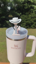 Load and play video in Gallery viewer, Cowboy Hat Tumbler Straw Topper

