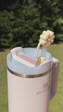 Load and play video in Gallery viewer, Beige Flower Tumbler Straw Topper
